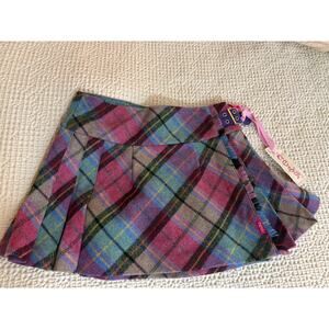NWT Ness Scotland Wool Tweed Plaid Kilt Skirt Scottish Highland tweed academia